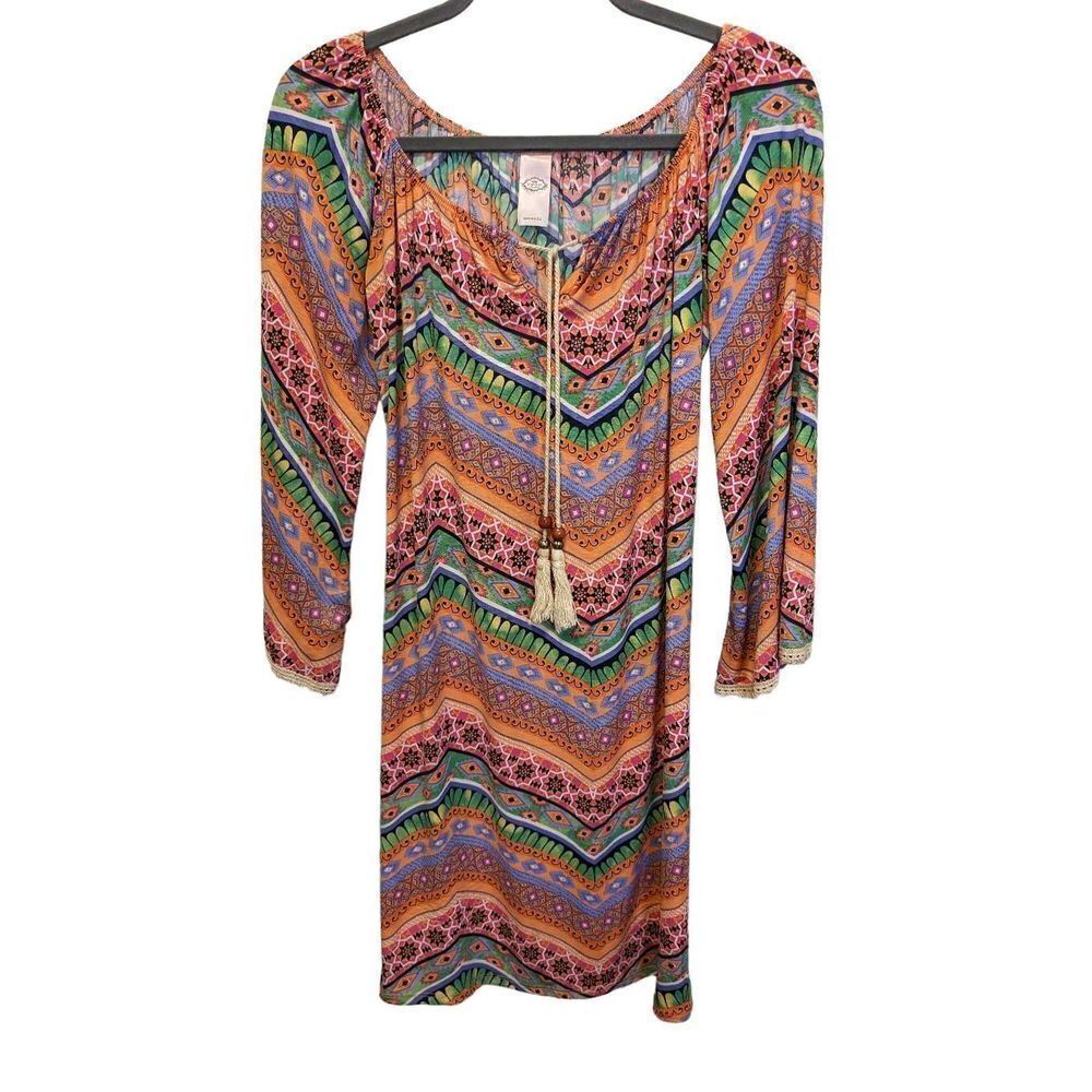 Pink Coconut Boutique Pink, with Crochet Detail 3/4 Sleeve Women's Size Medium